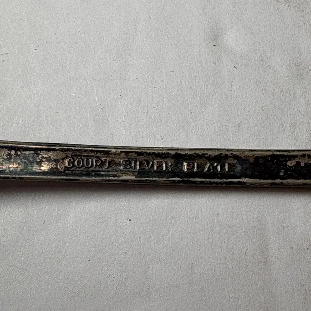Vintage Court Silverplate Teaspoon Art Deco Flatware Spoon Replacement 7.5